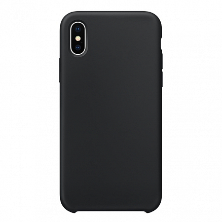 Чехол для iPhone X, XS силиконовый черный
