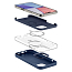 Чехол для iPhone 14 Pro Max силиконовый Spigen Silicone Fit MagSafe синий