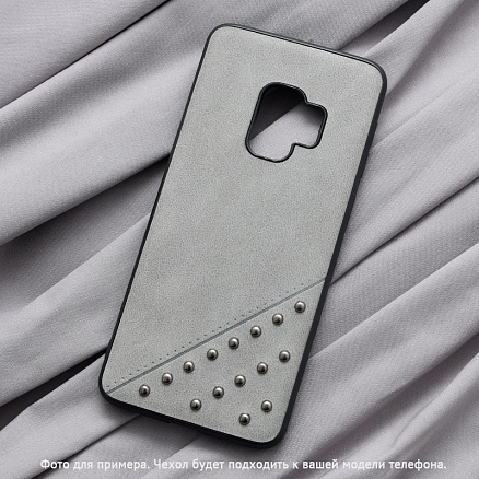Чехол для iPhone 6, 6S гибридный с кожей Beeyo Brads Type 1 серый