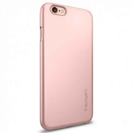 Чехол для iPhone 6, 6S пластиковый тонкий Spigen SGP Thin Fit QNMP розовое золото