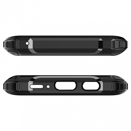 Чехол для Samsung Galaxy S9+ гибридный с защитой экрана Spigen SGP Pro Guard черно-серый