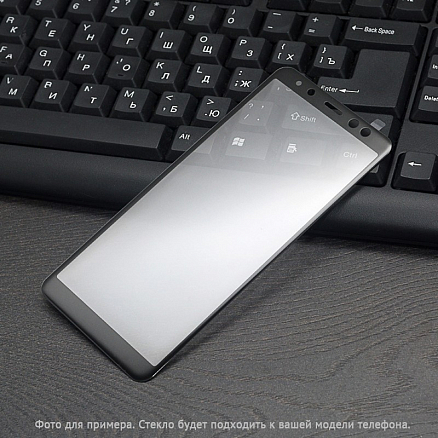 Защитное стекло для Samsung Galaxy S8+ G955F на весь экран противоударное Glue черное