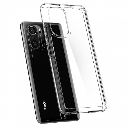 Чехол для Xiaomi Mi 11i, Poco F3 гибридный Spigen Ultra Hybrid прозрачный
