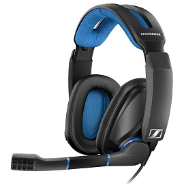 Наушники Sennheiser GSP 300 полноразмерные с микрофоном игровые черно-синие