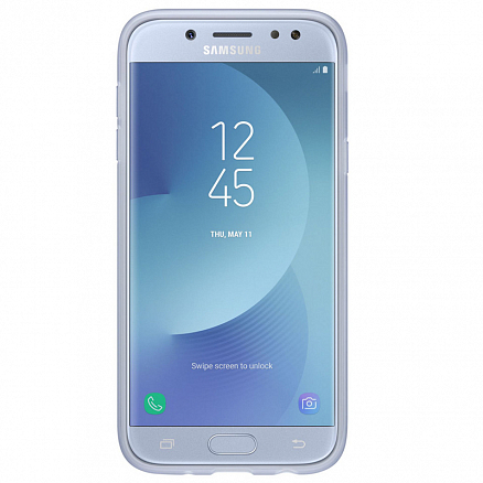 Чехол для Samsung Galaxy J7 (2017), J7 Pro (2017) оригинальный Jelly Cover EF-AJ730TLEG голубой