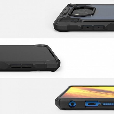 Чехол для Xiaomi Mi 11i, Poco F3 гибридный Ringke Fusion X черный