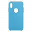 Чехол для iPhone X, XS силиконовый синий