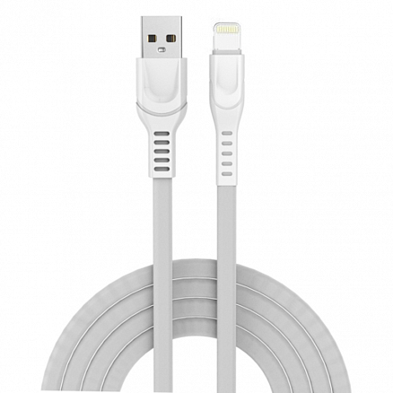Кабель USB - Lightning для зарядки iPhone 1 м 2.4А Atomic Cabler белый