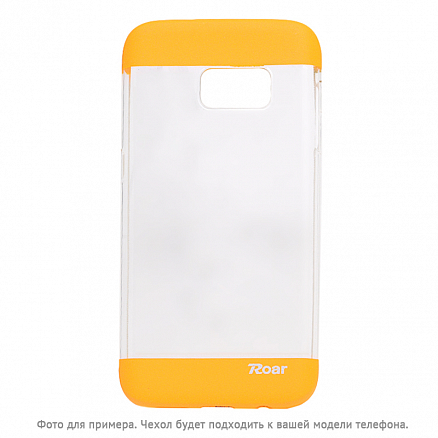 Чехол для Samsung Galaxy S7 силиконовый Roar Fit-UP прозрачно-желтый