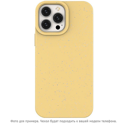 Чехол для iPhone 14 силиконовый Hurtel Eco желтый