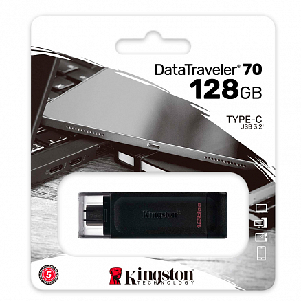 Флешка Kingston DataTraveler 70 128GB Type-C черная