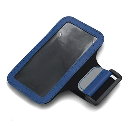 Чехол универсальный для телефона до 5.1 дюйма спортивный наручный GreenGo Classic синий