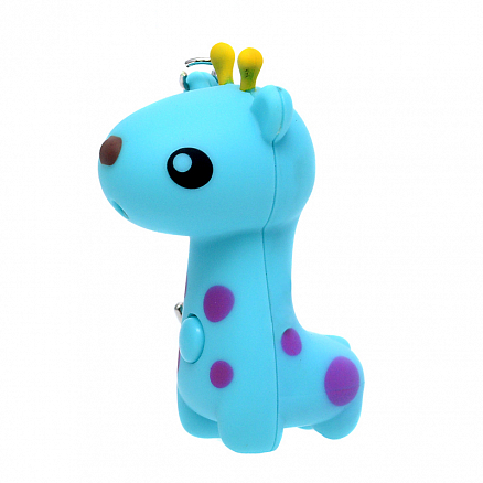 Брелок-фонарик для ключей Cartoon Жираф синий