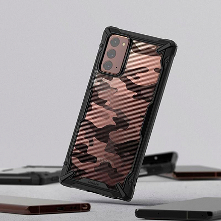 Чехол для Samsung Galaxy Note 20 гибридный Ringke Fusion X Design Camo черный