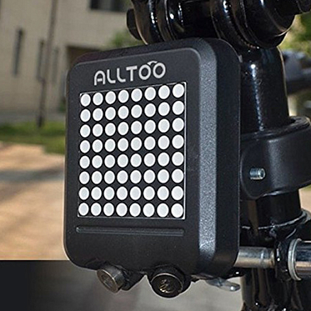 Велофонарь задний с поворотниками и лазерными дорожками автоматический Alltoo