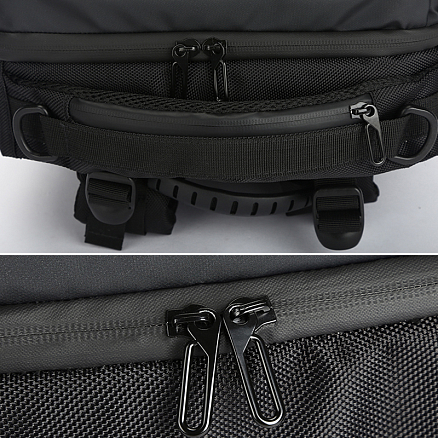 Рюкзак Ozuko 9060L для путешествий с отделением для ноутбука до 17 дюймов и USB портом серый