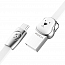 Кабель USB - MicroUSB для зарядки 1 м 2.4A плоский Rock Zodiac Dog белый