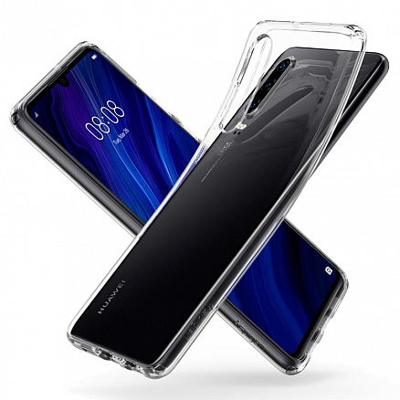 Чехол для Huawei P30 гелевый ультратонкий Spigen SGP Liquid Crystal прозрачный