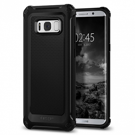 Чехол для Samsung Galaxy S8+ G955F гелевый Spigen SGP Rugged Armor Extra черный