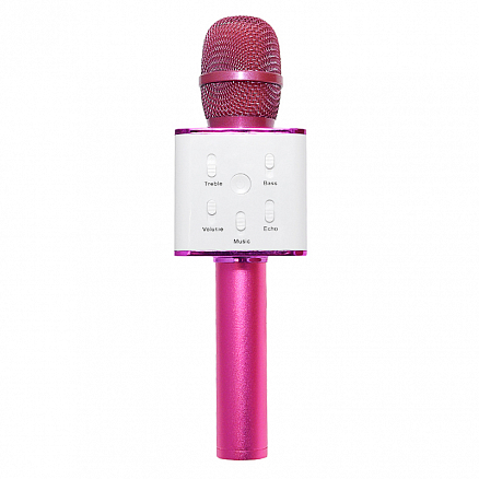 Микрофон беспроводной для караоке с динамиком и USB для флешки Forever BS-101 розовый
