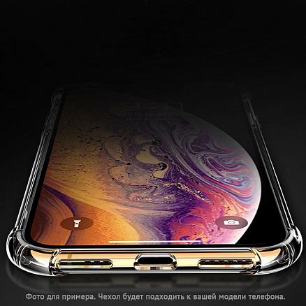 Чехол для iPhone 5, 5S, SE гелевый 4Corners прозрачный