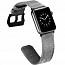 Ремешок-браслет для Apple Watch 38 и 40 мм из натуральной кожи Nova Luxury серый