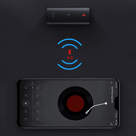 Bluetooth аудио адаптер (ресивер) разъем 3,5 мм aptX Baseus BA03 черный