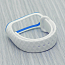 Сменный браслет для Xiaomi Mi Band 3 и Mi Band 4 силиконовый Nova Double Diamond бело-голубой