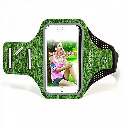 Чехол универсальный для телефона до 6 дюймов спортивный наручный CASE C2 зеленый