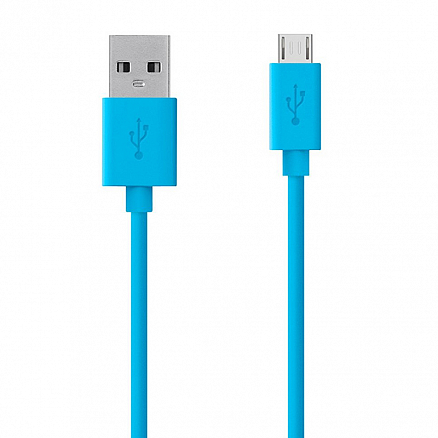 Кабель USB - MicroUSB для зарядки 2 м 1A Belkin Mixit UP голубой