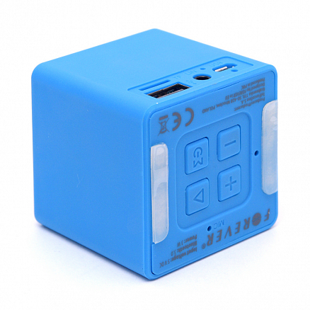 Портативная колонка Forever BS-130 с FM-радио, USB и поддержкой microSD карт голубая