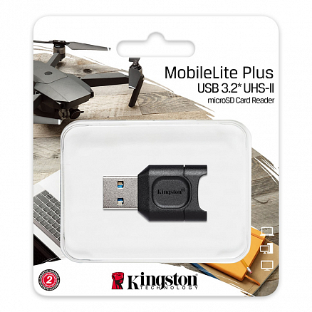 Картридер USB 3.2 Gen 1 - MicroSD с поддержкой UHS-II Kingston MobileLite Plus