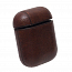 Чехол для наушников AirPods кожаный Nova Luxury темно-коричневый
