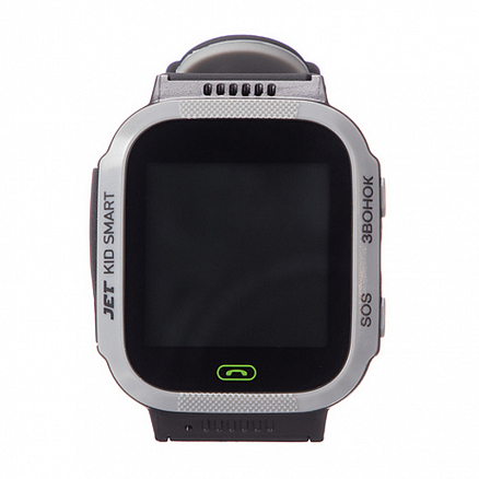 Детские умные часы с GPS трекером Jet Kid Smart черно-серые