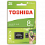 Карта памяти Toshiba M102 MicroSDHC 8Gb Class 4 с адаптером SD