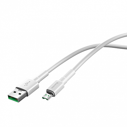 Кабель USB - MicroUSB для зарядки 1 м 4А 20W Baseus Mini White (быстрая зарядка QC) белый