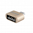 Переходник MicroUSB - USB хост OTG компактный Remax золотистый