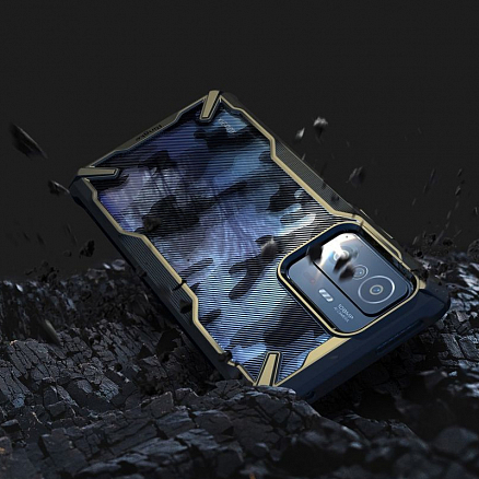 Чехол для Xiaomi 11T, 11T Pro гибридный Ringke Fusion X Design Camo черный