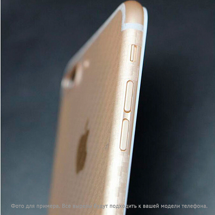 Пленка защитная на заднюю крышку и торцы карбоновая для iPhone 7 Plus, 8 Plus
