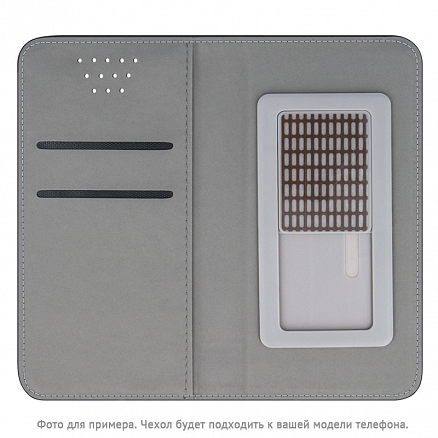 Чехол для телефона от 5.5 до 5.7 дюйма универсальный кожаный - книжка GreenGo Smart Focus черно-оранжевый