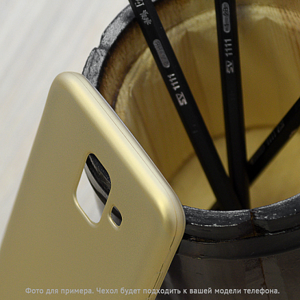 Чехол для Samsung Galaxy J4+ гелевый CN золотистый