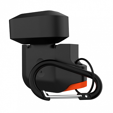 Чехол для наушников AirPods, AirPods 2 силиконовый водонепроницаемый Urban Armor Gear UAG черно-оранжевый
