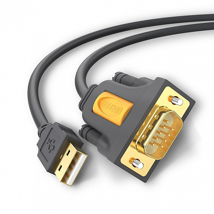 Кабель (преобразователь) USB - RS-232 длина 1,5 м Ugreen CR104 черный