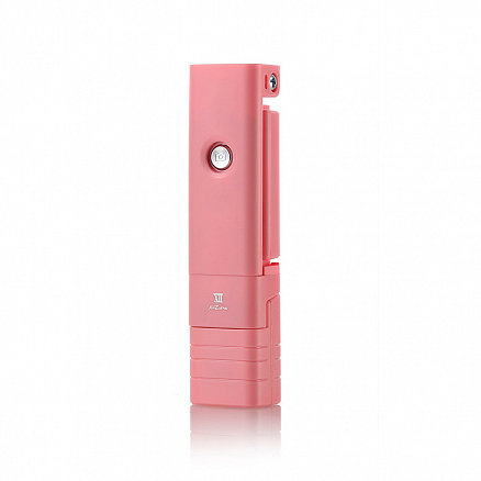 Монопод (палка для селфи) Bluetooth с кнопкой и подсветкой Remax XII Zone XT-P016 розовый