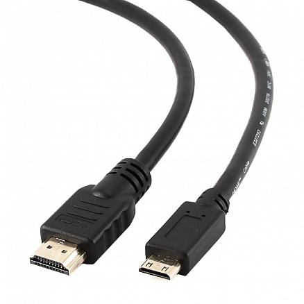 Кабель MiniHDMI - HDMI (папа - папа) длина 4,5 м версия 1.4 Cablexpert черный