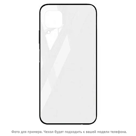 Чехол для Huawei P40 Lite, Nova 6 SE силиконовый CASE Glassy белый