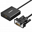 Преобразователь VGA + Audio - HDMI (папа - мама) с питанием MicroUSB Ugreen CM269 черный
