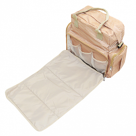 Рюкзак (сумка) Ankommling LD13 для мамы с отделением для бутылочек и ковриком карамель