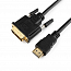 Кабель DVI-D - HDMI (папа - папа) длина 0,5 м Cablexpert черный
