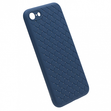 Чехол для iPhone 7, 8 гелевый Baseus Weaving синий